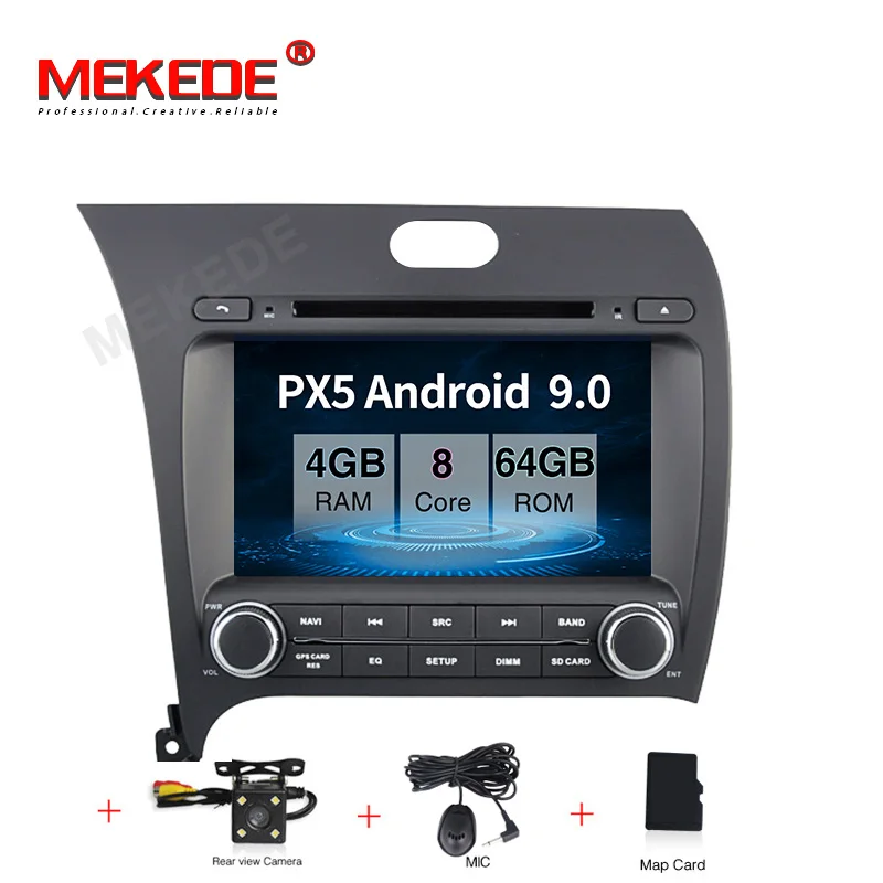 Android 9,0 4+ 64G Автомобильный Радио dvd-плеер мультимедиа для Kia CERATO K3 FORTE 2013- с gps навигацией wifi BT RDS - Цвет: 64G add camera