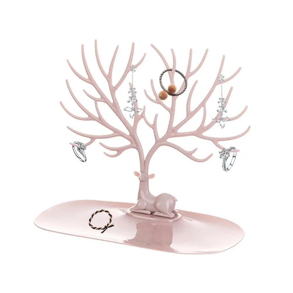 Элегантный женский дисплей ювелирных изделий Олень Дерево хранение для