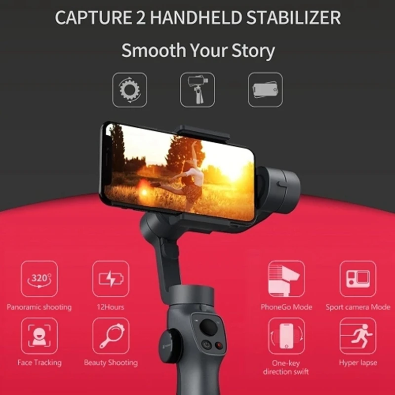 Полный 3-осевой ручной шарнирный стабилизатор для камеры GoPro промежуток времени уход за кожей лица лавируя для смартфонов iPhone samsung Xiaomi huawei