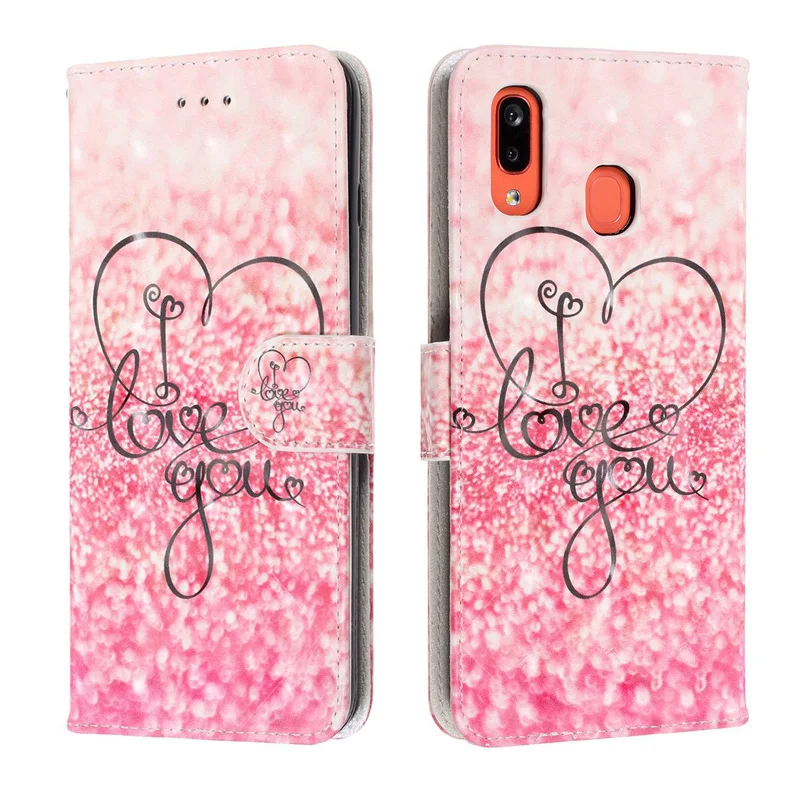 3D чехол-бумажник s для samsung A40 SM-A405F, откидной ТПУ кожаный чехол Galaxy A40 SM-A405FN Чехол для мобильного телефона
