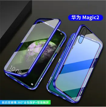 

Front+Back double-sided Glass Case for Huawei Honor Magic 2 Magic2 Cover Magnetic Case for Huawei Magic 2 Case Full Body Cover