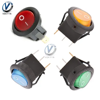 

20Pcs/lot AC 125V 10A 250V 6A 3 Pin Round Switch 4 Colors Car Boat Round Rocker ON/OFF Toggle Button Switch