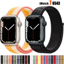 

Nylon Loop Strap For apple watch band se 41mm 45mm 44mm 40mm 42mm 38mm Smartwatch accessories Bracelet Watch Series 76543