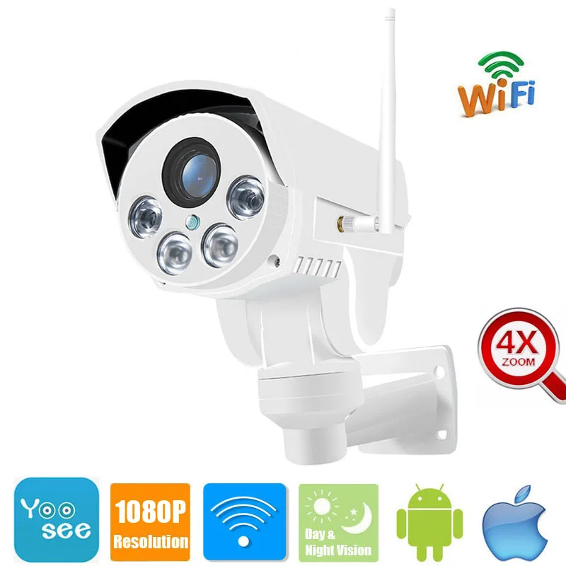 MSeeAD 960P outdoor IP Camera 4X Zoom WiFi Security PTZ CCTV Cam Motion Detection Waterproof Onvif Built-in 32G camera | Безопасность и