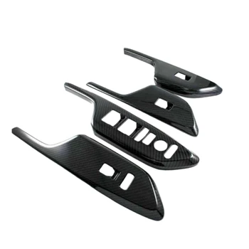 

4Pcs Carbon Fiber Style Door Window Lock Switch Lift Inner Trim for Honda Civic 10Th Generation 2016-2020