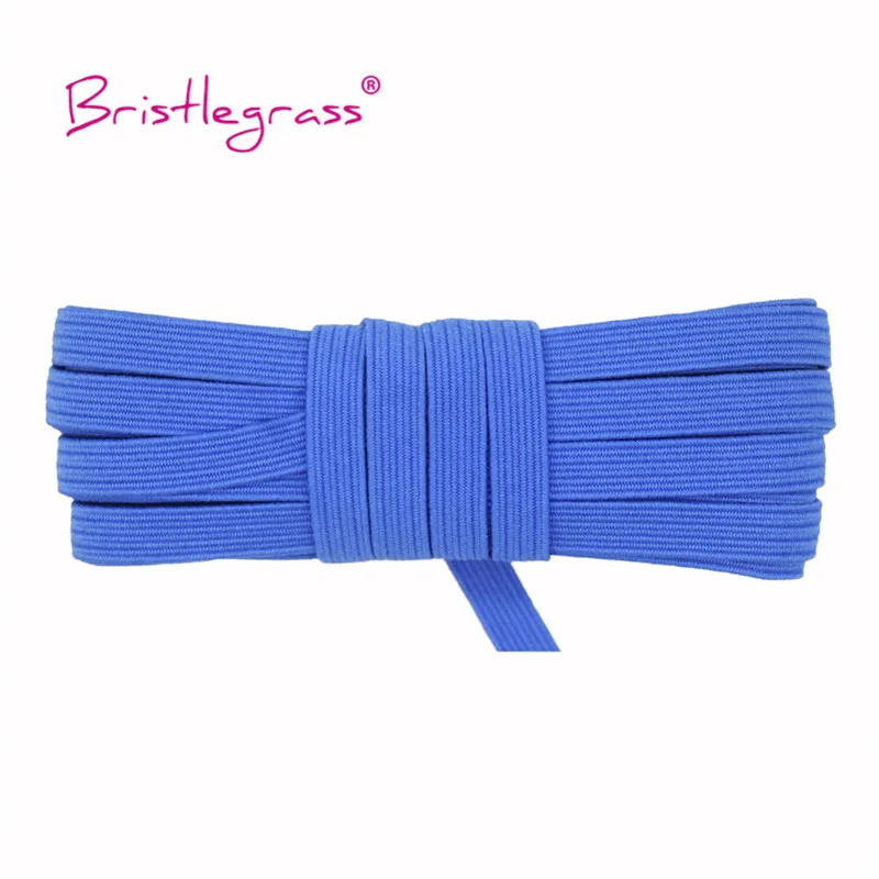Bristlegrass Glitter Elastic Cord – 6mm Flat Skinny Band for DIY Sewing & Craft Projects