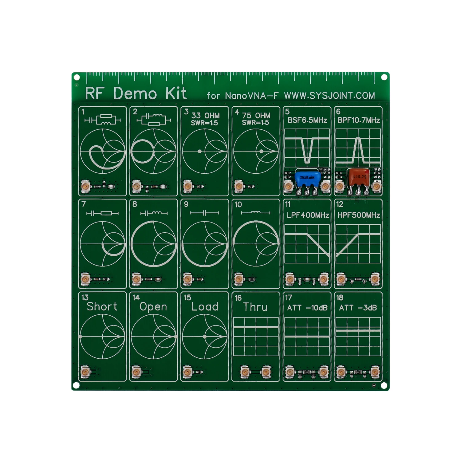 DYKB RF Demo Kit NanoVNA RF тестер доска фильтр аттенюатор для NanoVNA векторный сетевой анализатор антенна/спектр
