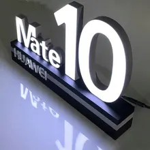 HUWEI MATE 10 3D Led Настольный вертикальный знак светодиодный акриловый дисплей вывеска