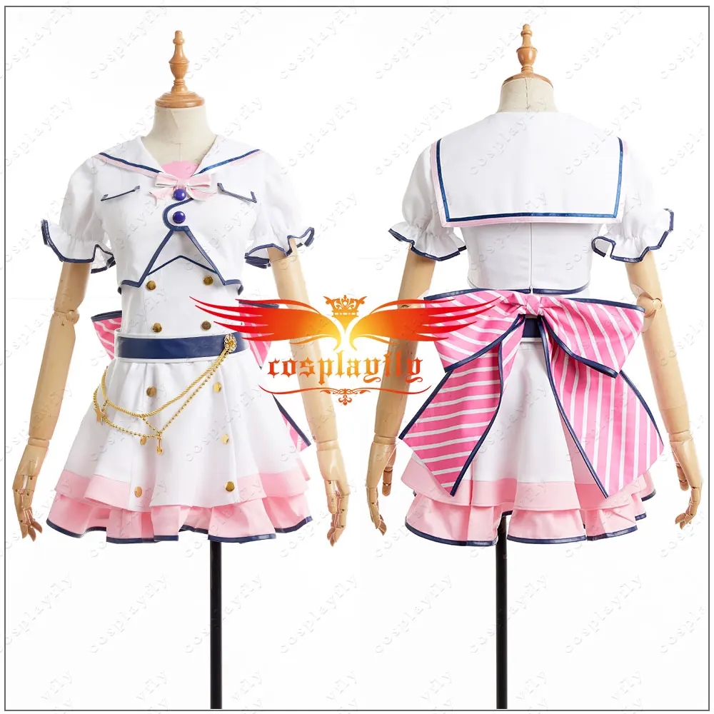 LoveLive!SunShine!! Aqours Mijyuku 6th Anniversary  Kurosawa Ruby Cosplay Costume Custom White Dress Skirt Hairpin Cosplay Wig (1)