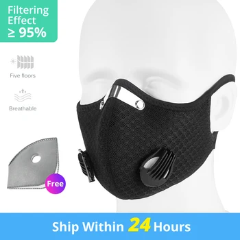 

Cycling Face Mask Filter Anit-fog Breathable Dustproof Bicycle Respirator Reusable Sports Protection Pollution Mask Breathable