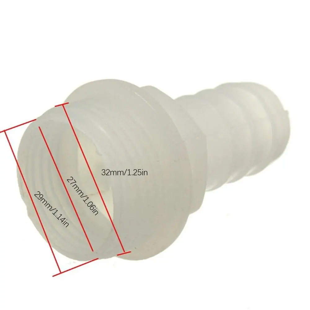 19mm 3/4 inch Plastic Thru Hull Skin Fitting Connector Bilge Pump Boat Yacht Repair Kit Durable Resistant
