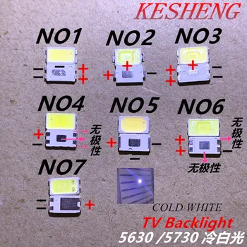 

1000PCS Samsung Seoul lextar uni LG AOT 5630 5730 3V 0.5W 1W LED TV backlight SMD LED Cold white