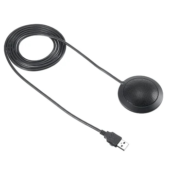 

1pcs Desktop Microphone 360 Degree Omni-directional Desktop USB Condenser Microphone with 1.5M Cable for Meeting Chatting