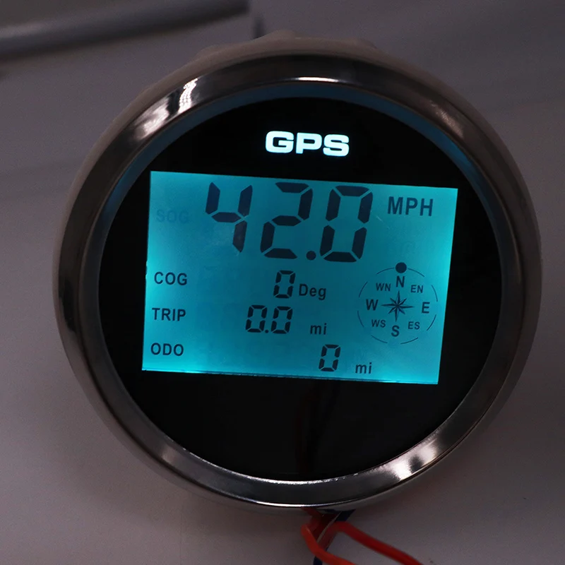 8 цветов подсветка gps Спидометр Водонепроницаемый Автомобильный лодочный цифровой спидометр 0~ 999 км/ч узлы км/ч Регулируемый+ gps антенна