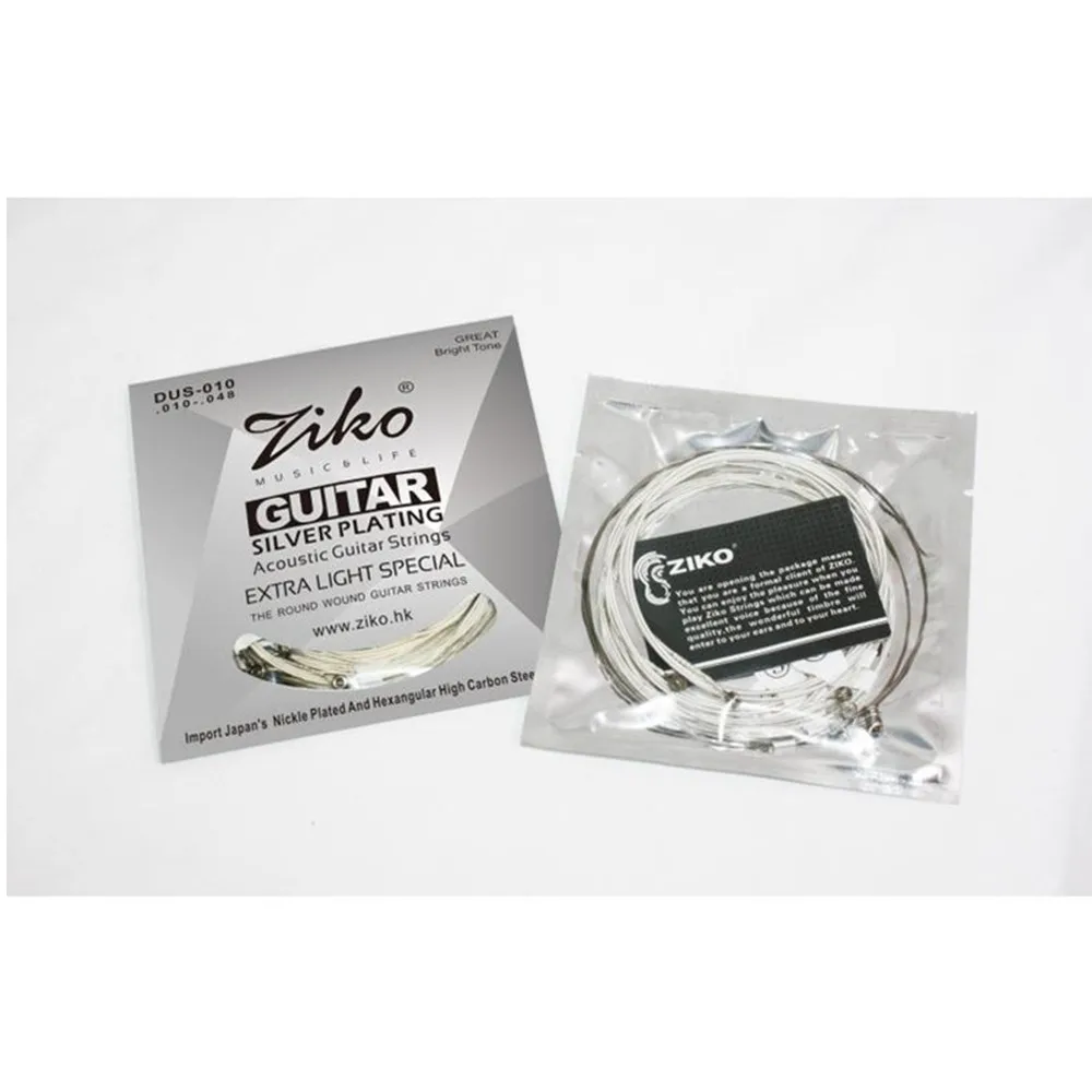 ZIKO DUS-010 5 компл./лот 010-048 акустическая гитарные струны Гитары запчасти музыкальные инструменты оптом