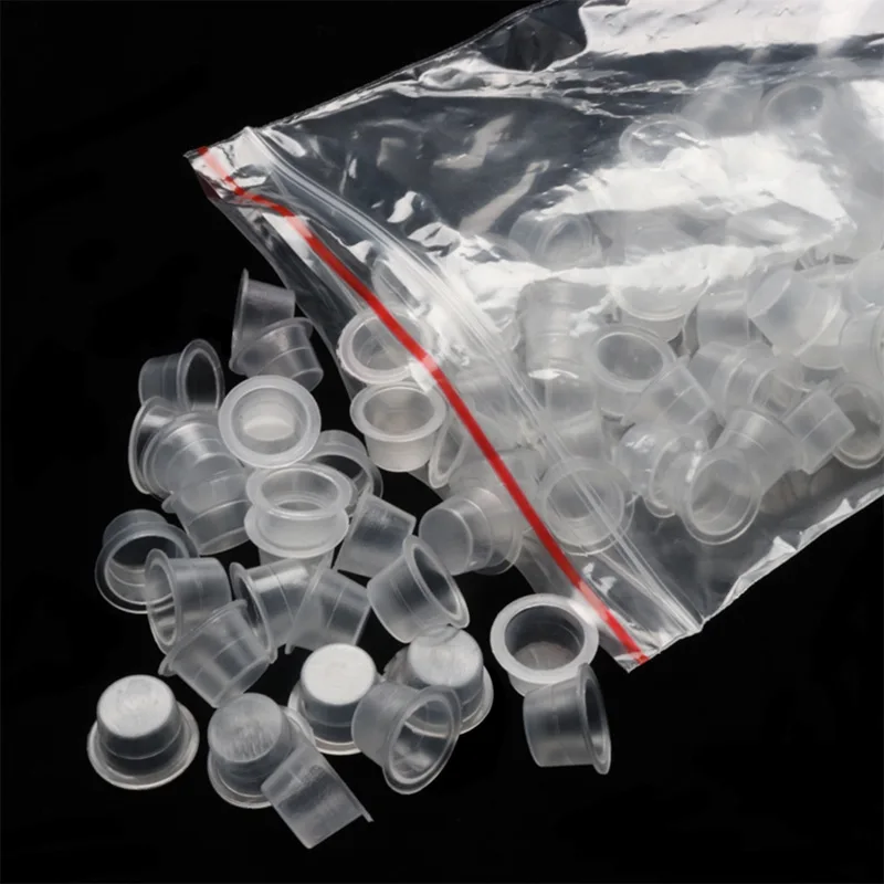 medium-sized 13mm 1000 PCS/Bag  Plastic Tattoo Ink Cap Cup for Needle Tip Grip Power super quality