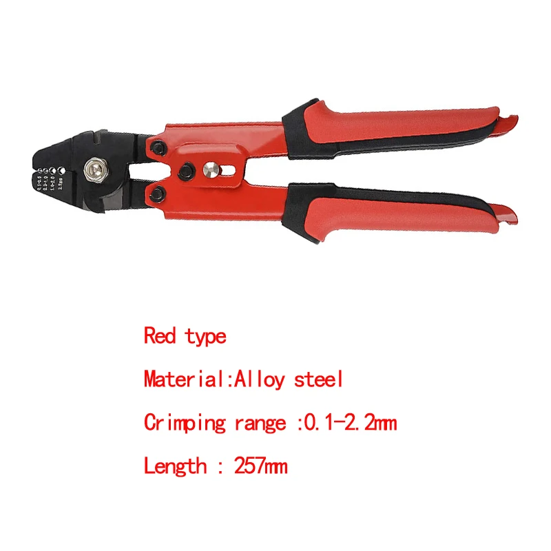 Special Aluminum Sleeve Crimping Pliers For Steel Wire Rope Fishing Clamp  Chuck Shearing Hardware tools Crimping Range 0.1-2.2mm