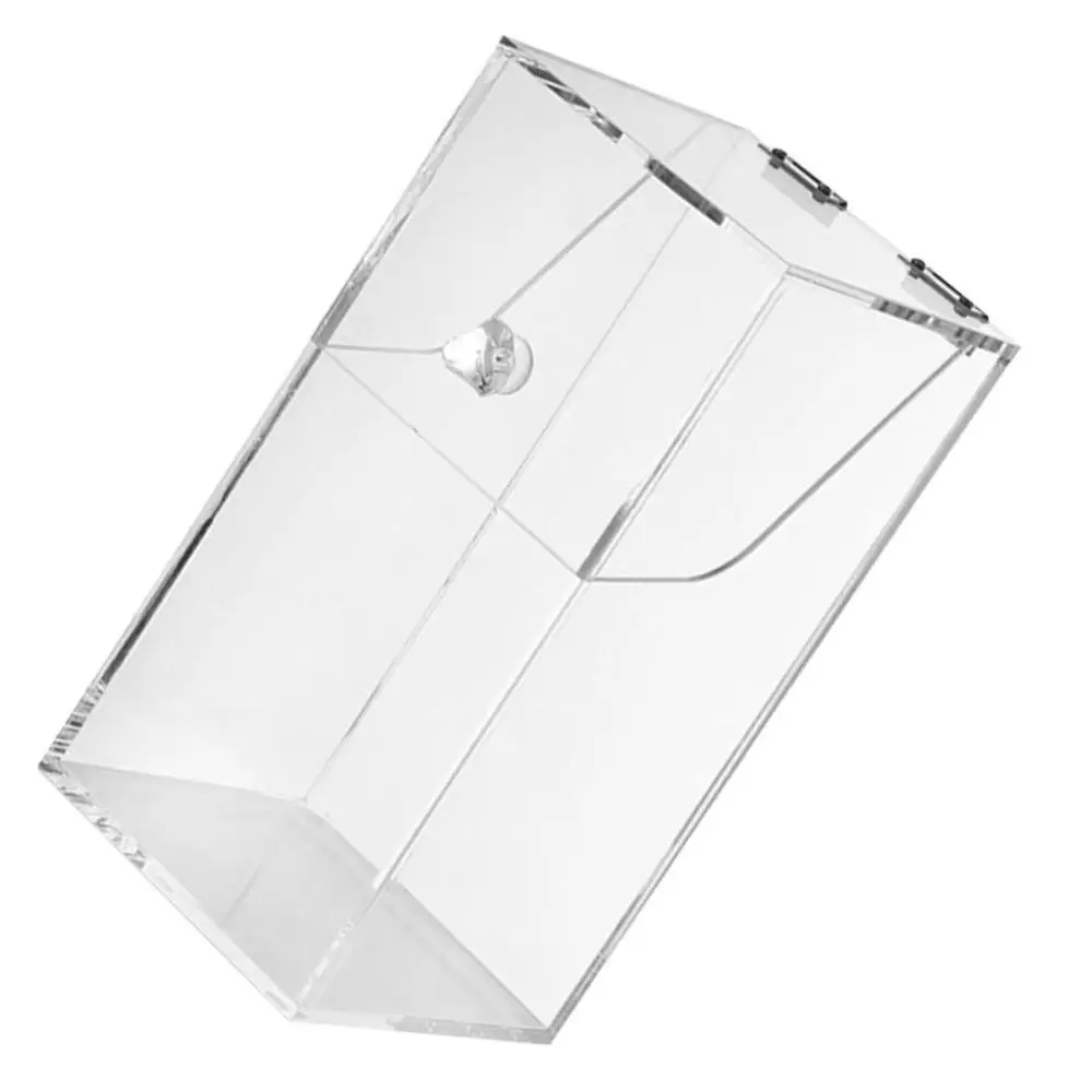 Clear Acrylic Pencil tube Home Office Supplies Desk Accessories Pencil cosmetic Pot Pen Holder Desk Organizer School Stationery - Цвет: Box