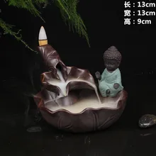 Глазурь Большой Лотос пруд ночь назад благовония горелка Бытовая маленькая Будда линия курильница диск подарок