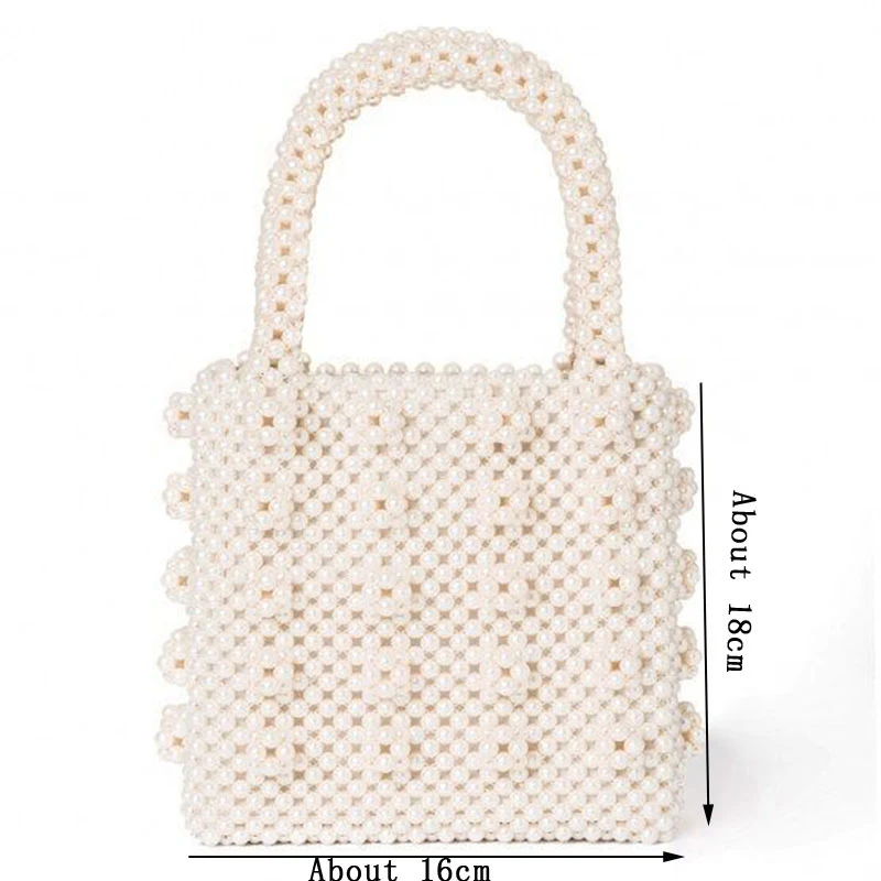 Fashion Imitation Pearls For Women/Girls INS Handmade Big Handbag Elegant Party Birthday Gifts - Цвет: Type 4