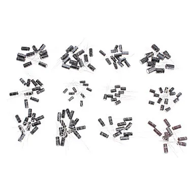 

12 Type 1uF~ 470uF Capitors 1UF 2.2UF 3.3UF 4.7UF 10UF 22UF 33UF 47UF 100UF 220UF Electrolytic Capacitor Kit