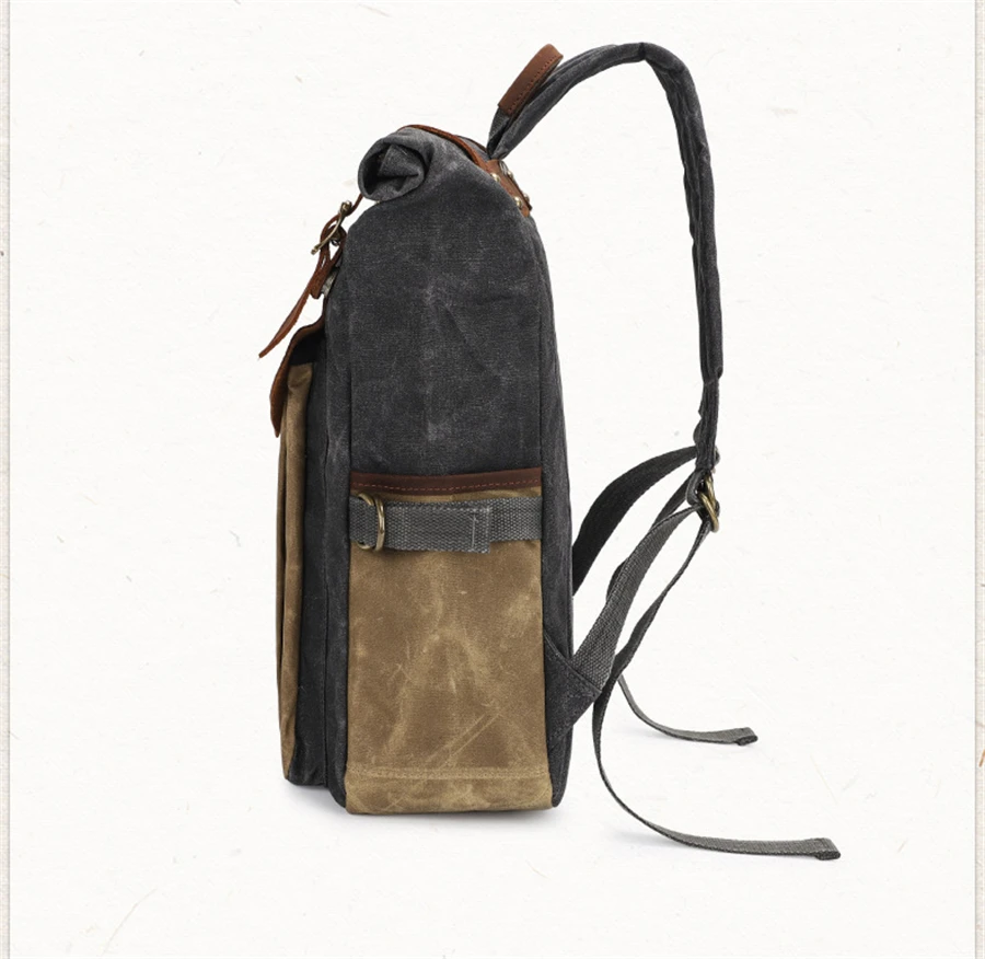 Men Backpack Mochila Waterproof Laptop School Bags for college student vintage Batik canvas rucksack large travel hiking bag