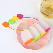 Ситечки для заваривания чая с высокой термостойкостью разных цветов, силиконовые чайные пакетики для заваривания чая