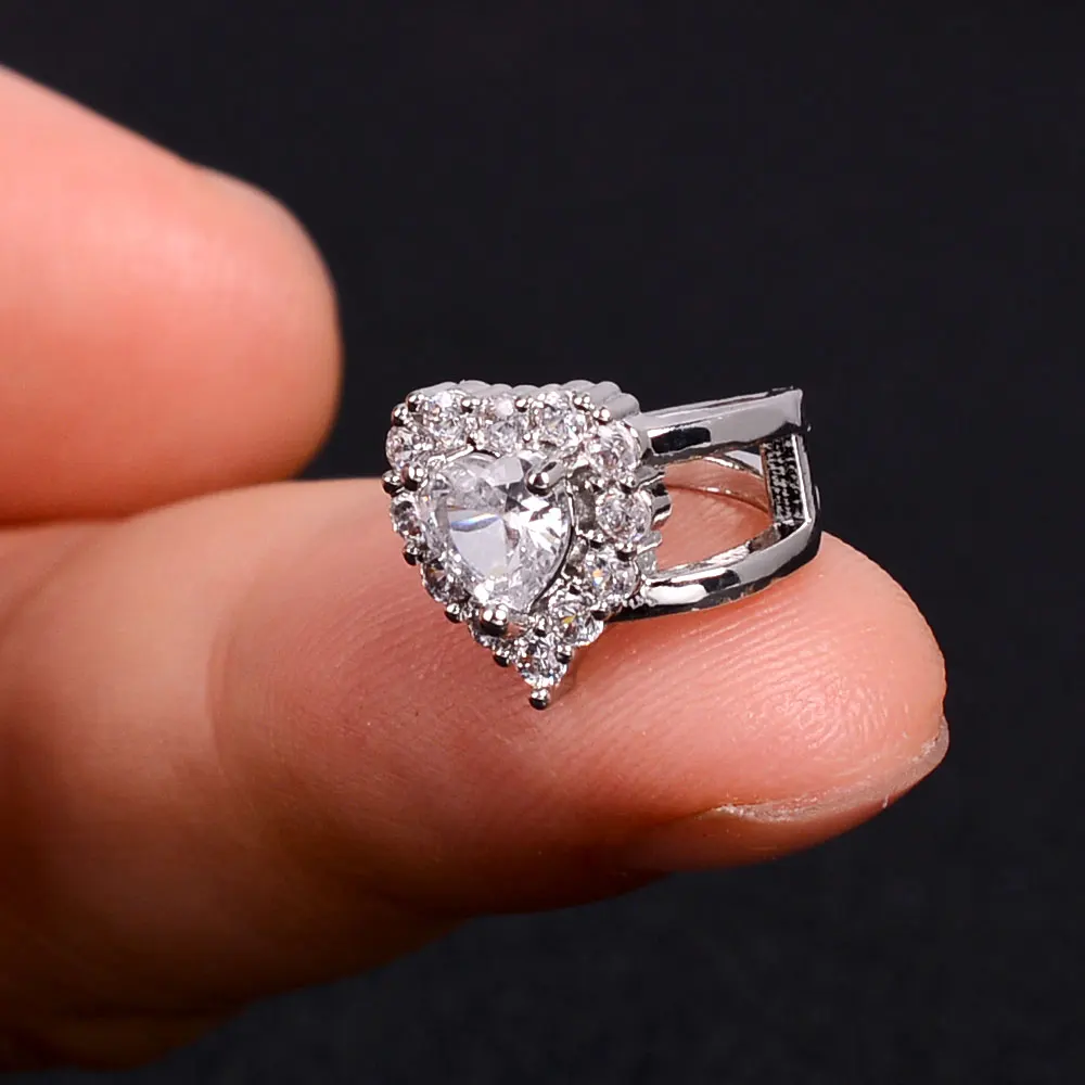 1Pc Zircon Non Piercing Ear Big ClipCuff Wrap Earrings Earcuff Fake Cartilage Clip on Auricle Earing Women Statement Wrap Cuffs