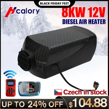 

HCalory 4 Type 8KW 12V Air Diesel Heater Air Outlet LCD Monitor + 10L Tank Remote Control for RV Boats Trailer Truck Motorhome