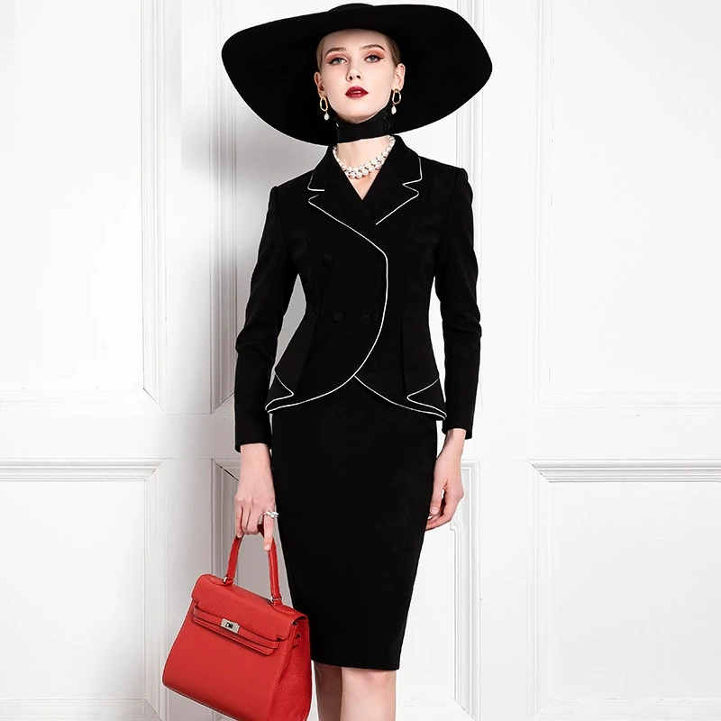 High Quality OL Woman Suit Skirt Set 