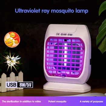

USB Mosquito Killer Lamp UV Ultraviolet Light No Noise Radiation Insect Killer Flies Trap Lamp Disinfection Sterilization Lamp