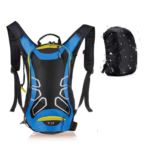 Blue NEWBOLER 15L велосипедная сумка MTB велосипедный рюкзак для верховой езды гидратация рюкзак для уличного спорта водонепроницаемая сумка Велоспорт рюкзак с дождевой крышкой - Цвет: Blue