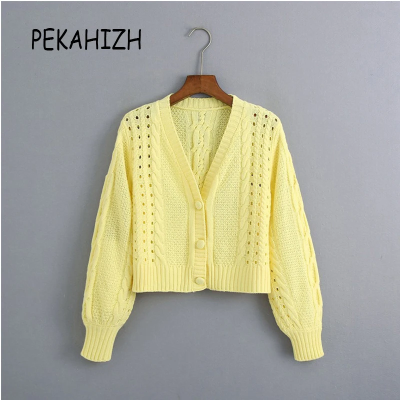 Осенний вязаный свитер с v-образным вырезом и длинным рукавом модный тонкий