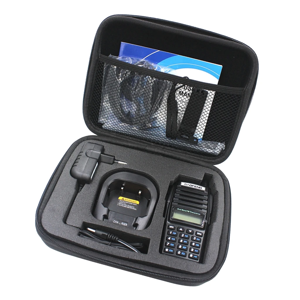 

Radio Case Handbag Portable Storage Hand Carry Walkie Talkie Bag for Baofeng UV-82,UV-82HP,UV-82L