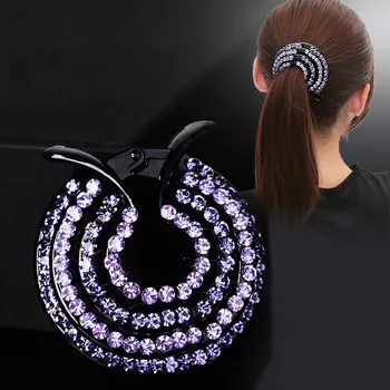 

Women Ladies Hair Clips Nest Rhinestone Hairpin Ponytail Bun Holder Accessory Flower Hairpin Bird Nest Floral Clip Fashion Hair