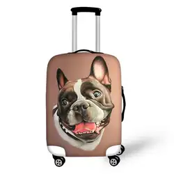 HaoYun милый чемодан защитный чехол маленький бульдог шаблон эластичный Пыленепроницаемый Чехол Водонепроницаемый туристический багажный