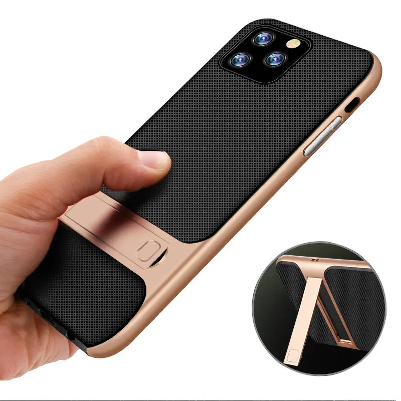 

Bracket Shell for Apple iPhone 11 Pro 11 Pro Max Phone Case Luxury Thin Back Etui for Coque iPhone 11 Pro Max Case iPhone11 Skin