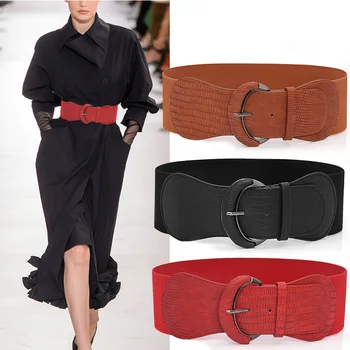 

2020 Luxury Belts European and American Style Belts for Women 6cm Wide Elastic Corset Waist Belts