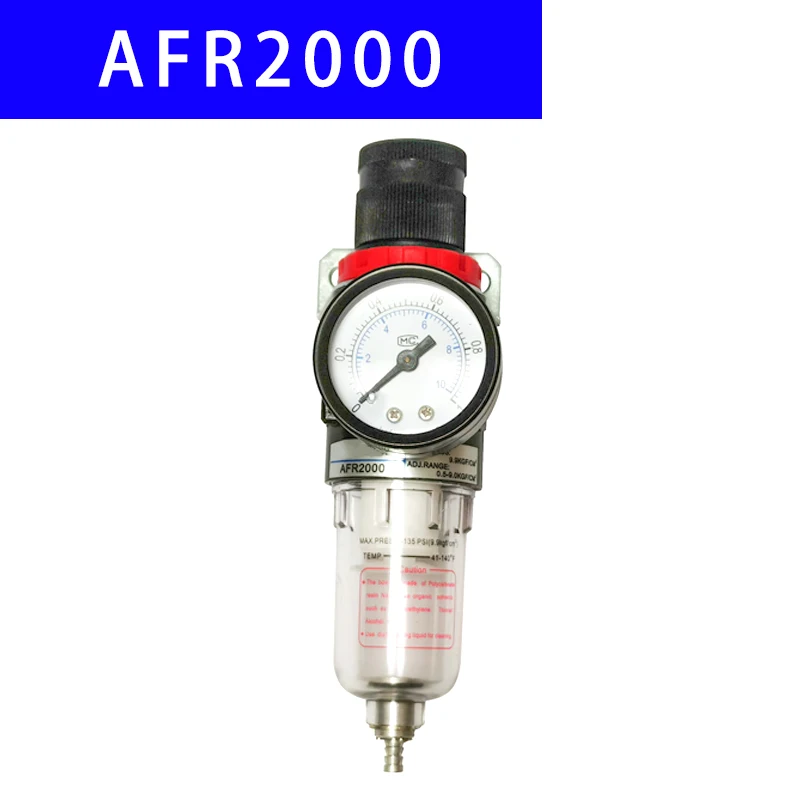 Regulador de Pressão de ar Regulador de Água Separador de Óleo Filtro Armadilha Aerógrafo Compressor Armadilha de Água. Alta Qualidade Afr2000 Pt1