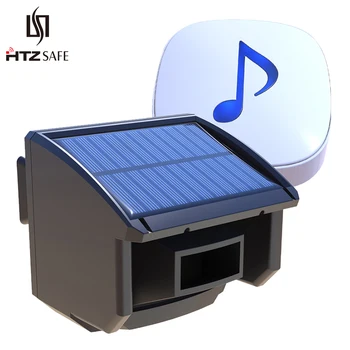HTZSAFE 400 Meters Solar Wireless Driveway Alarm Outdoor Weather-Resistant Motion Sensor & Detector DIY Security Alert System 1