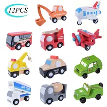 Mini voiture en bois, 12 pièces, modèle d'avion, jouet, Style Simple, décoration, couleur, Mini avion, jouet éducatif pour enfants