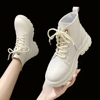 

Fashion thick-soled Martin boots women's fall 2020 new British style retro plus size motorcycle boots