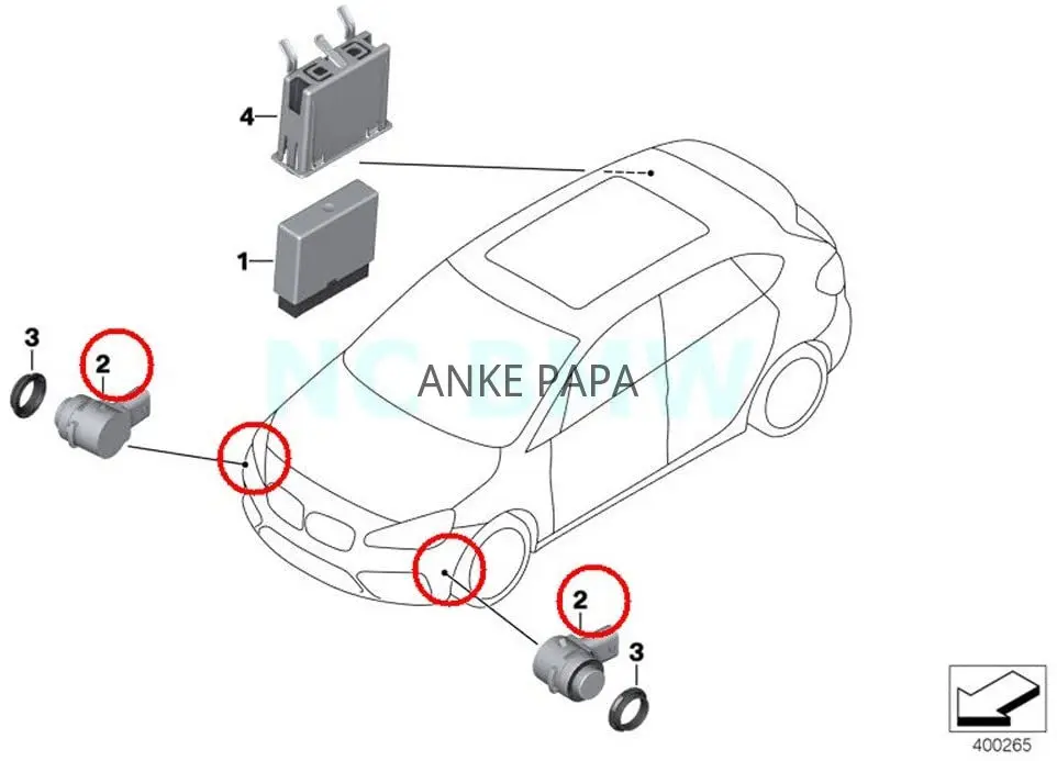 Front PDC Parking Sensor For BMW X3 X5 X6 E70 E71 E83 Audi Q7 TT Volvo S80 II XC60 XC70 66209270500 66209231286 4pcs