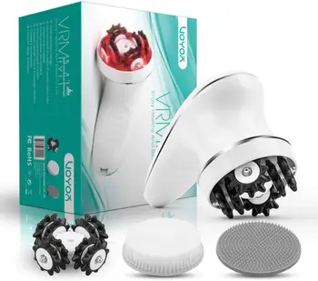 

Handheld Massager Cordless Deep Tissue Cellulite Massager for Face, Arm, Hand, Neck, Foot and Body, Silicone Face Brush, 3 Multi