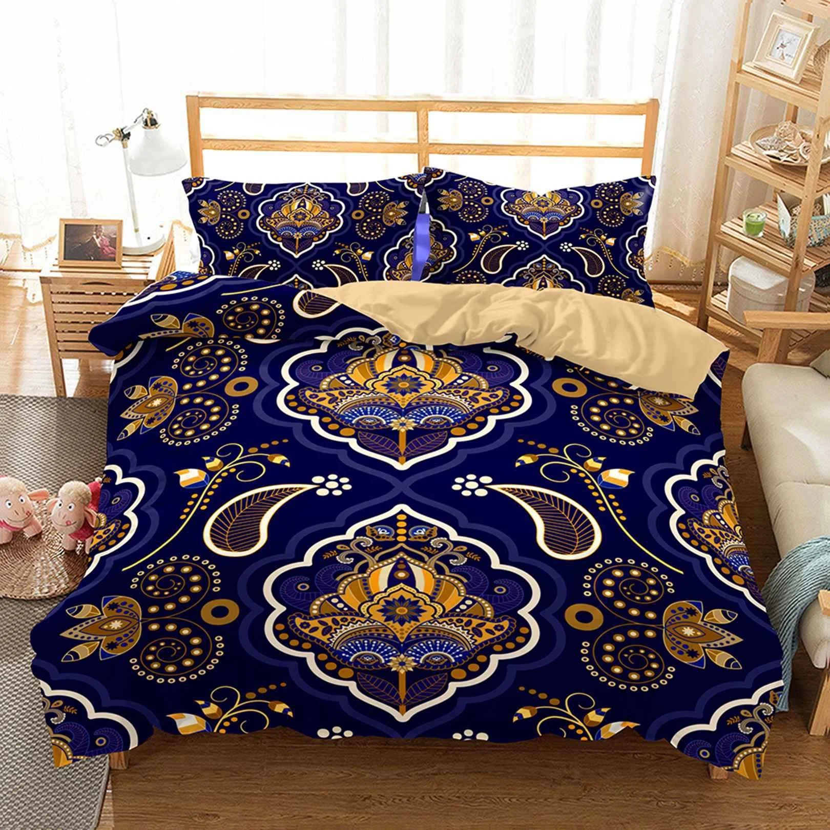 bamboo sheets Bohemia Bedding Set Soft Duvet Covers Queen King Single Size Comforter Cover With Pillowcase For Bedroom Bedclothes twin comforter sets