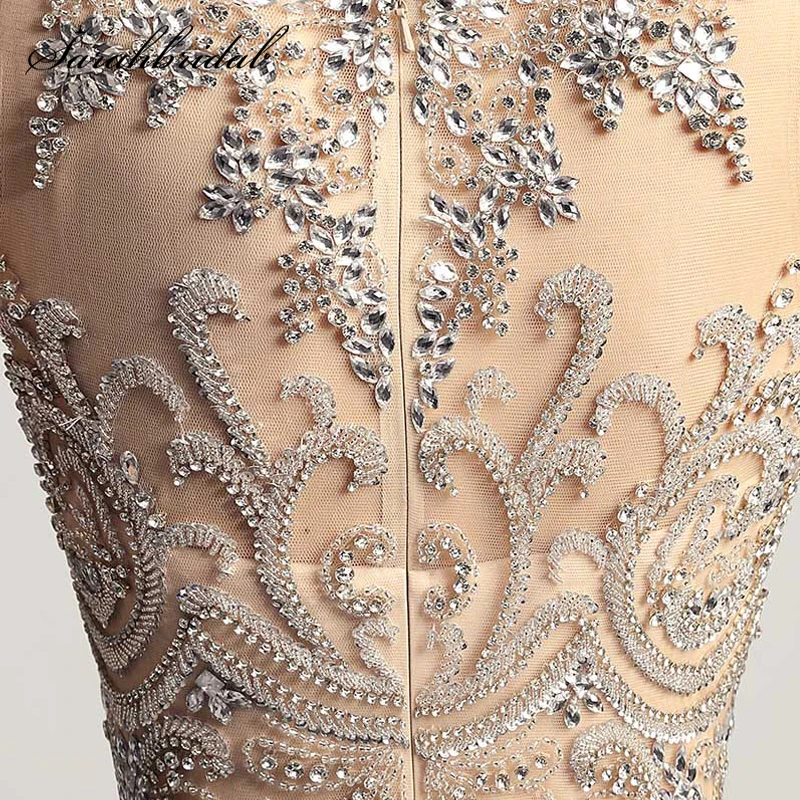 Вечернее платье со стразами и бусинами ярко синее вечернее без рукавов Длинные