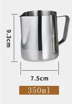 No scale350ml Вытягивание кофе из нержавеющей стали, чашка для молока, пенопласт, молочный кувшин, мерная чашка, кухонные принадлежности, весы, дизайн, кухонная мерная чашка - Цвет: No scale350ml