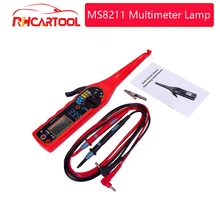 MS8211 Multimeter Analysatoren MS8211 Digital Multimeter ACV/DCV Elektrische Handheld Tester0-380V mit Lampe für Auto Diagnotic Reparatur