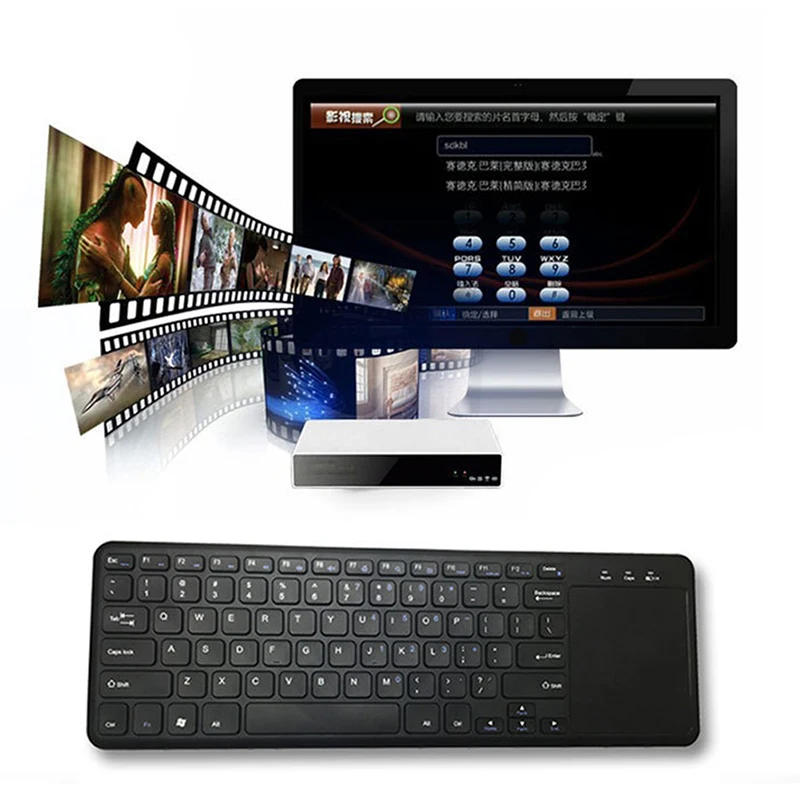 1 шт. 2,4 ГГц тачпад Беспроводная клавиатура для Windows PC, ноутбука, ios pad, Smart tv, HTPC IP tv, Android Box