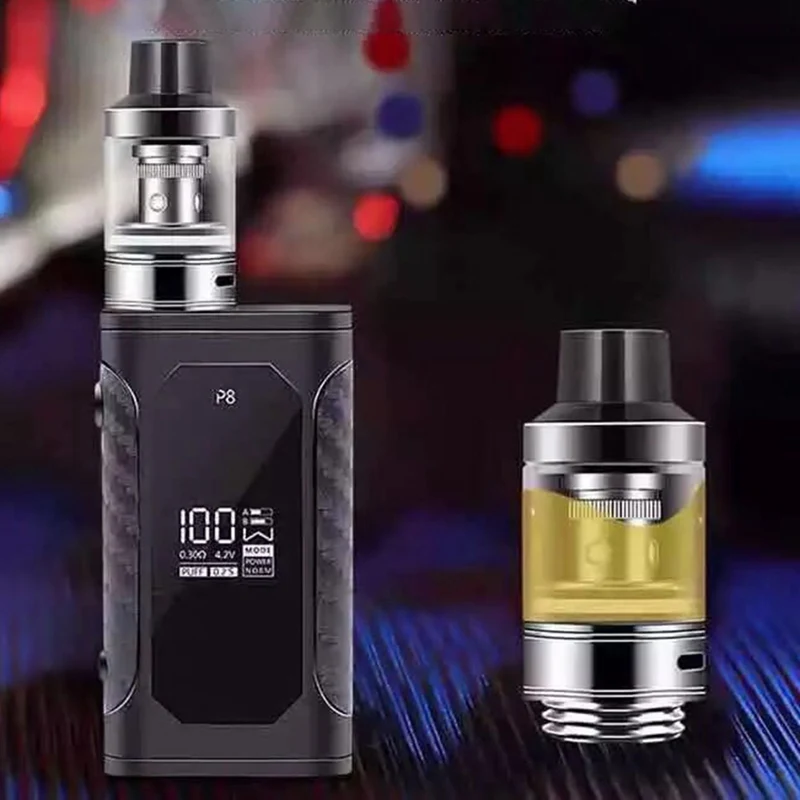 Новейший 100 Вт vape комплект светодиодный экран с 2200 мАч bulit-in батарея испаритель модная коробка мод огромный пар электронная сигарета